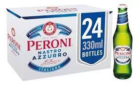 AMA CERVEZA  PERONI NASTRO AZZURRO PORRON 330 ml CAJA DE 24 U- OFERTA